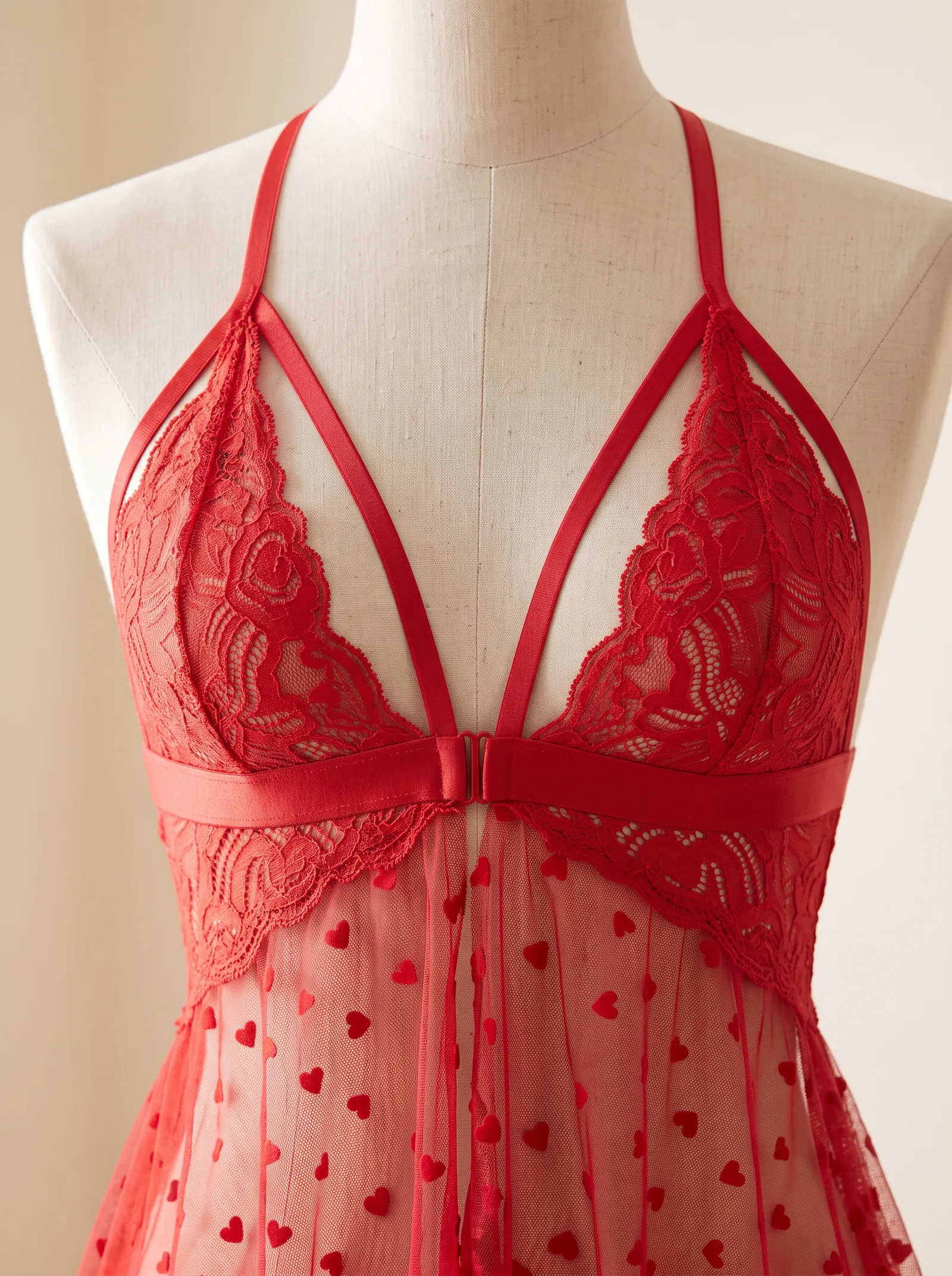 Kırmızı Babydoll + Tanga