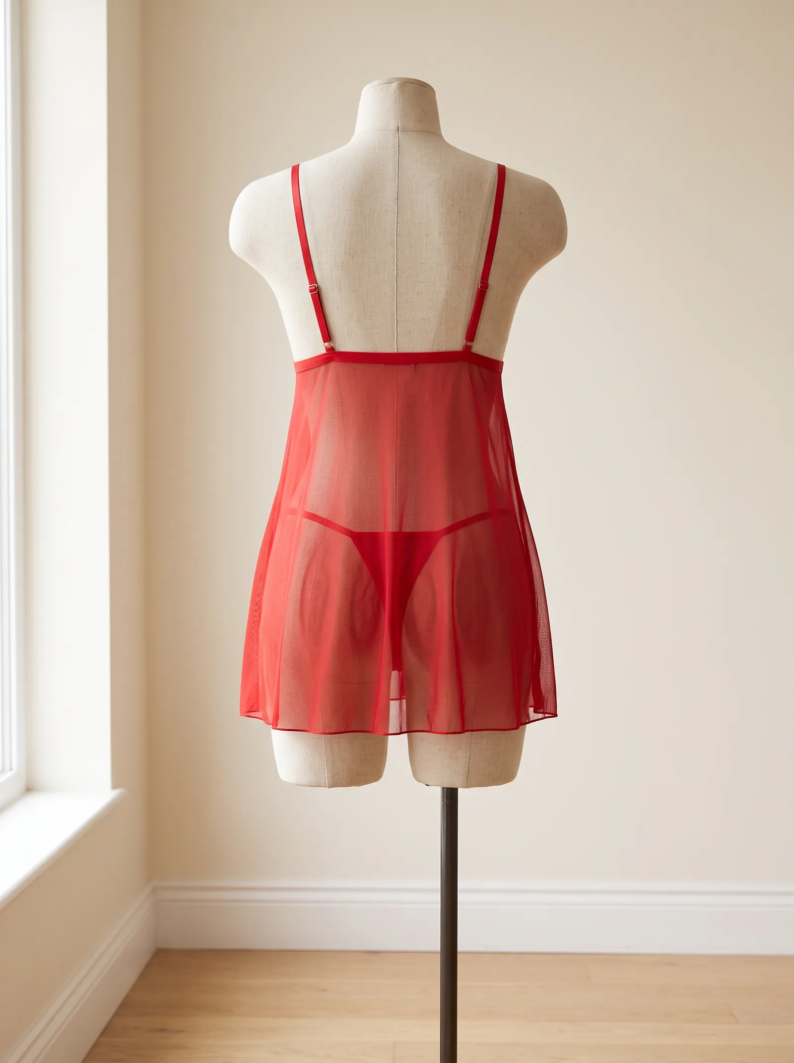 Kırmızı Babydoll + Tanga